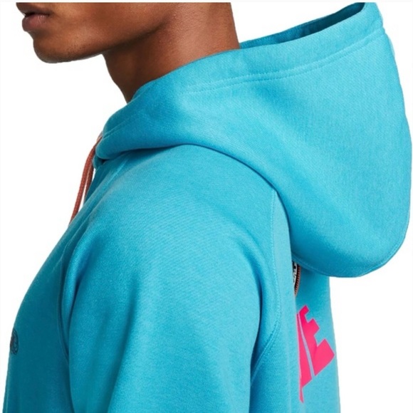 🎁🎄NIKE  ✨ NWT Lebron James *Rare* 20 Year Career Basketball Blue Hoodie Medium - Picture 7 of 9